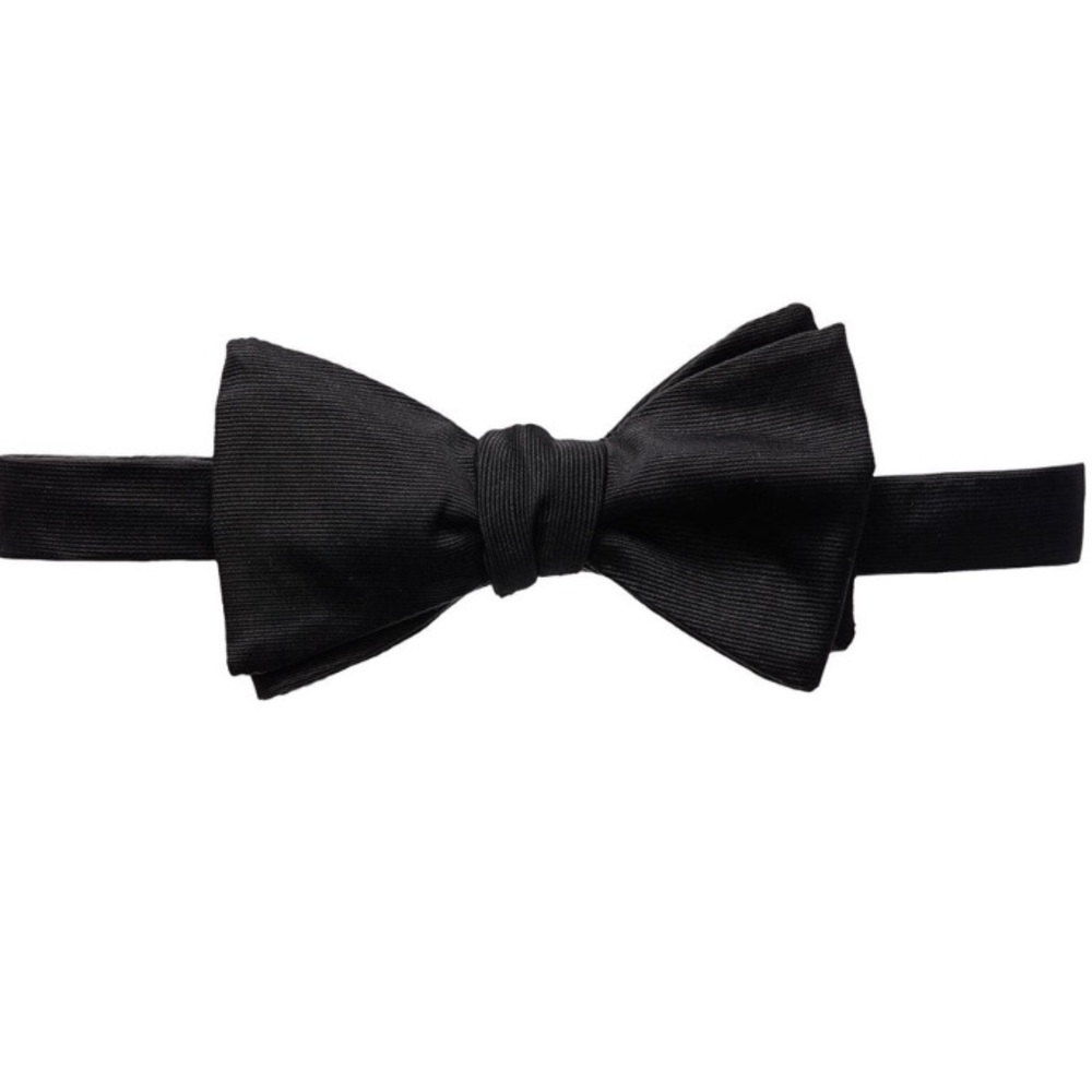 ETON Black Tie Silk Bow Tie Untied Made in Italy Nordstrom New bowtie bow-tie